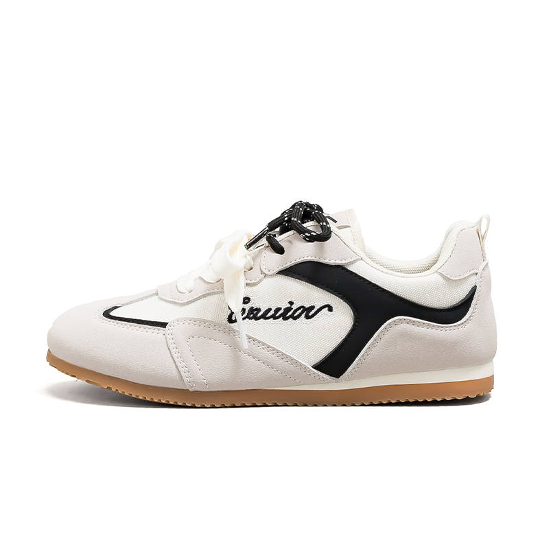 Warrior Balance Abrasion Resistant Lightweight Slip Resistant Low top Skateboard Shoes Women's Beige/Gray/Black
