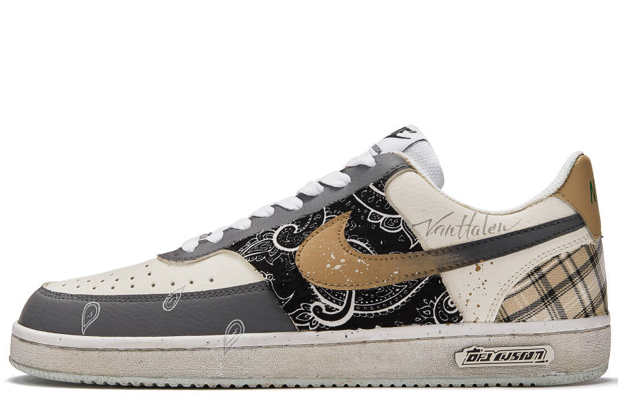 Nike Nike Court Vision 1 Skateboard Shoes Men's Low Top Beige/Black