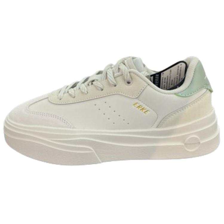 Erke Slip Resistant Abrasion Resistant Slip Resistant Abrasion Resistant Low top Skateboard Shoes Women's White