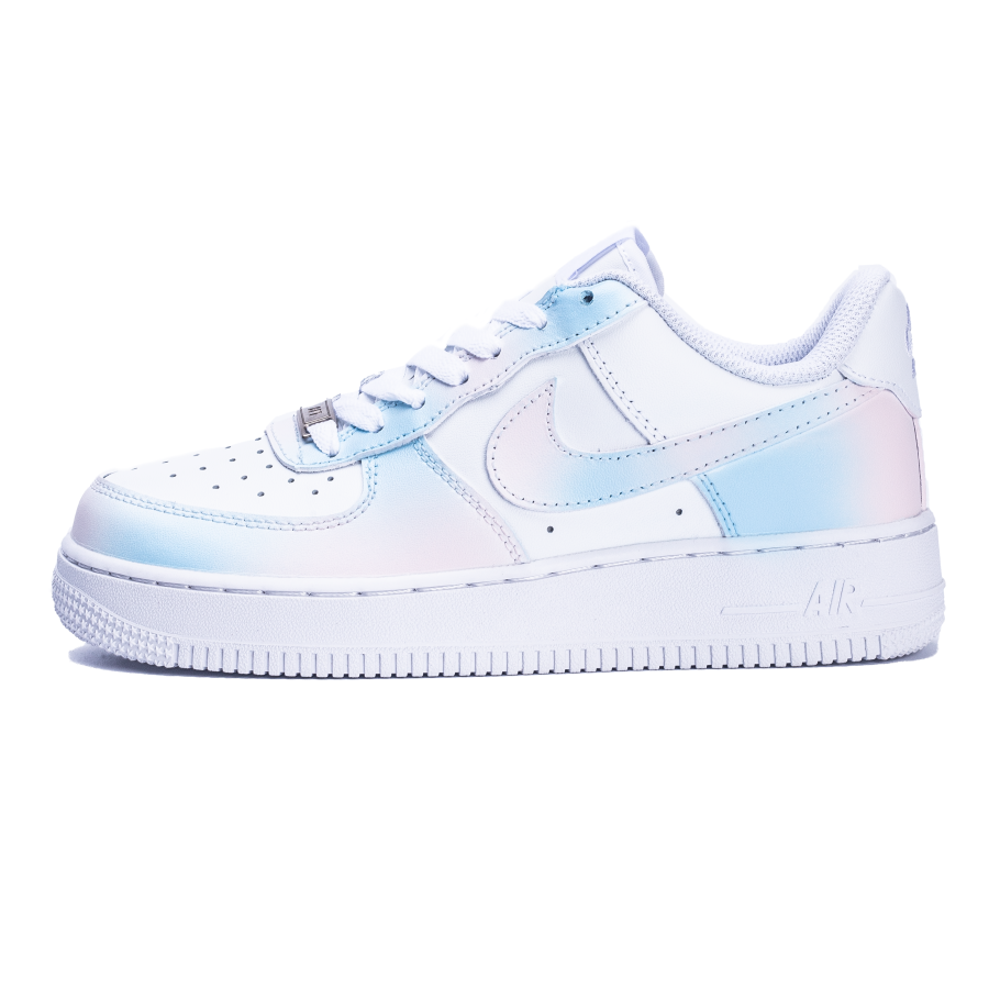 Nike Nike Air Force 1 Romantic Macaron Slip Resistant Abrasion Resistant Low top Skateboard Shoes Women's Blue Pink