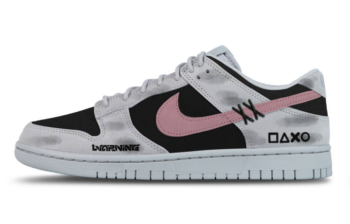 Nike Nike Dunk Abrasion Resistant Abrasion Resistant Low top Skateboard Shoes Unisex Black Gray Pink
