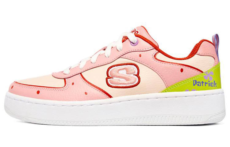 Skechers X Spongebob Sport Court 92 'Pink Green White' Women's