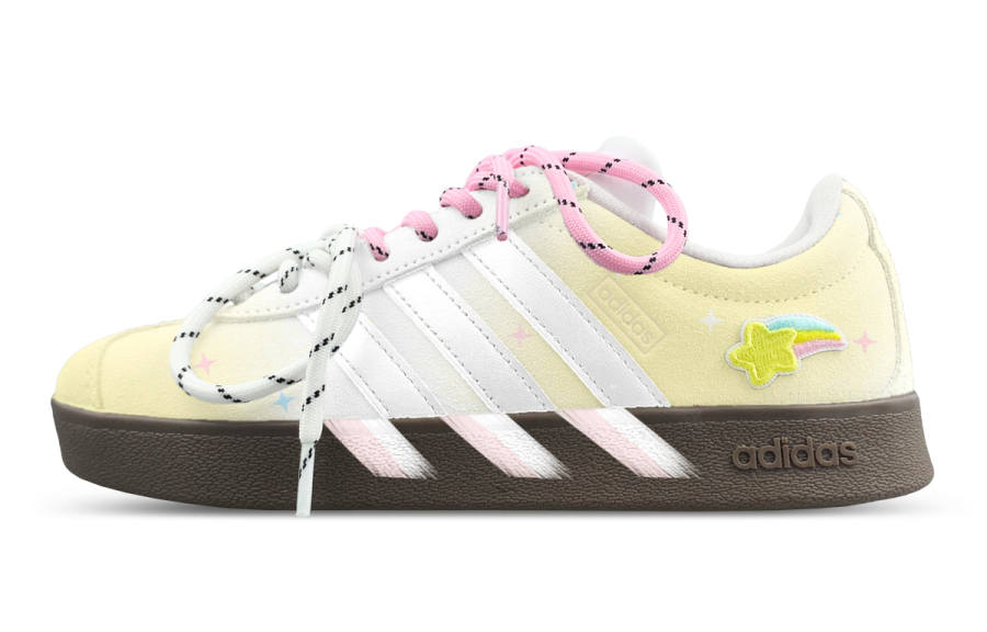 Adidas Adidas VL COURT 2.0 Low top Skateboard Shoes Unisex White Yellow