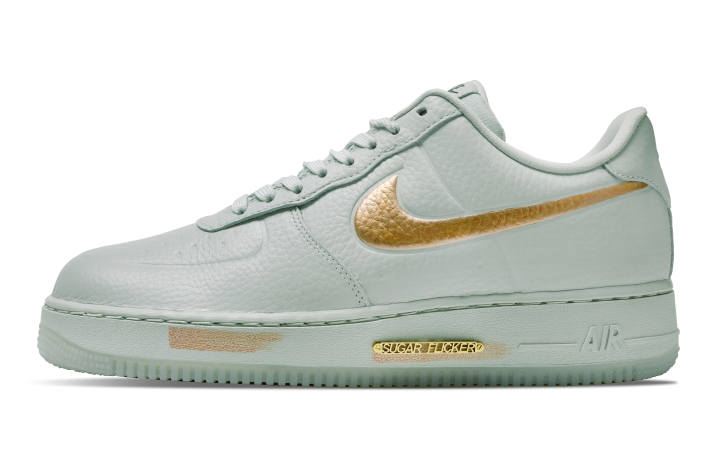 Nike Nike Air Force 1 Slip Resistant Abrasion Resistant Low top Skateboard Shoes Men's Light Gray