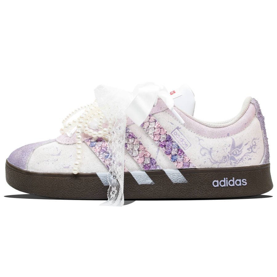 Adidas Adidas VL COURT 2.0 Skateboard Shoes Unisex Low Top Purple