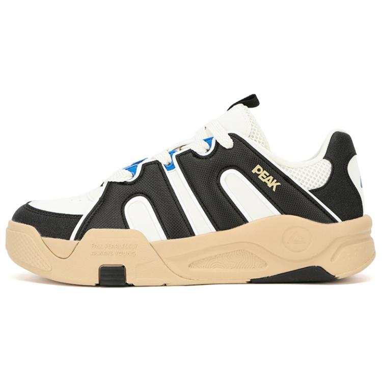 PEAK Tai Ji1.0 Slip Resistant, Abrasion Resistant, Height Increasing Low top Skateboard Shoes Men's Black White