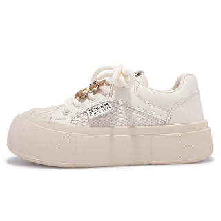 JIONGSEN Slip Resistant Low top Skateboard Shoes Women's Beige