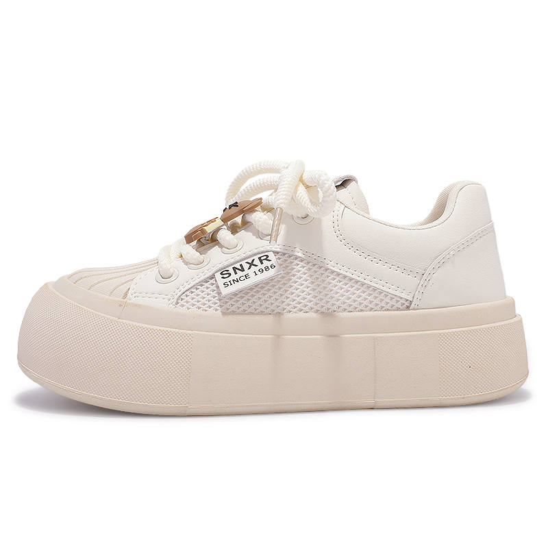JIONGSEN Slip Resistant Low top Skateboard Shoes Women's Beige