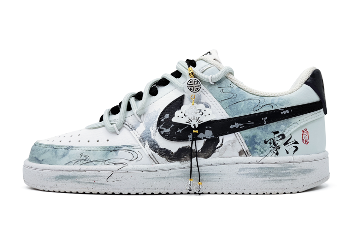Nike Nike Court Vision 1 Cloud Mist Pavilion Slip Resistant Abrasion Resistant Slip Resistant Abrasion Resistant Low top