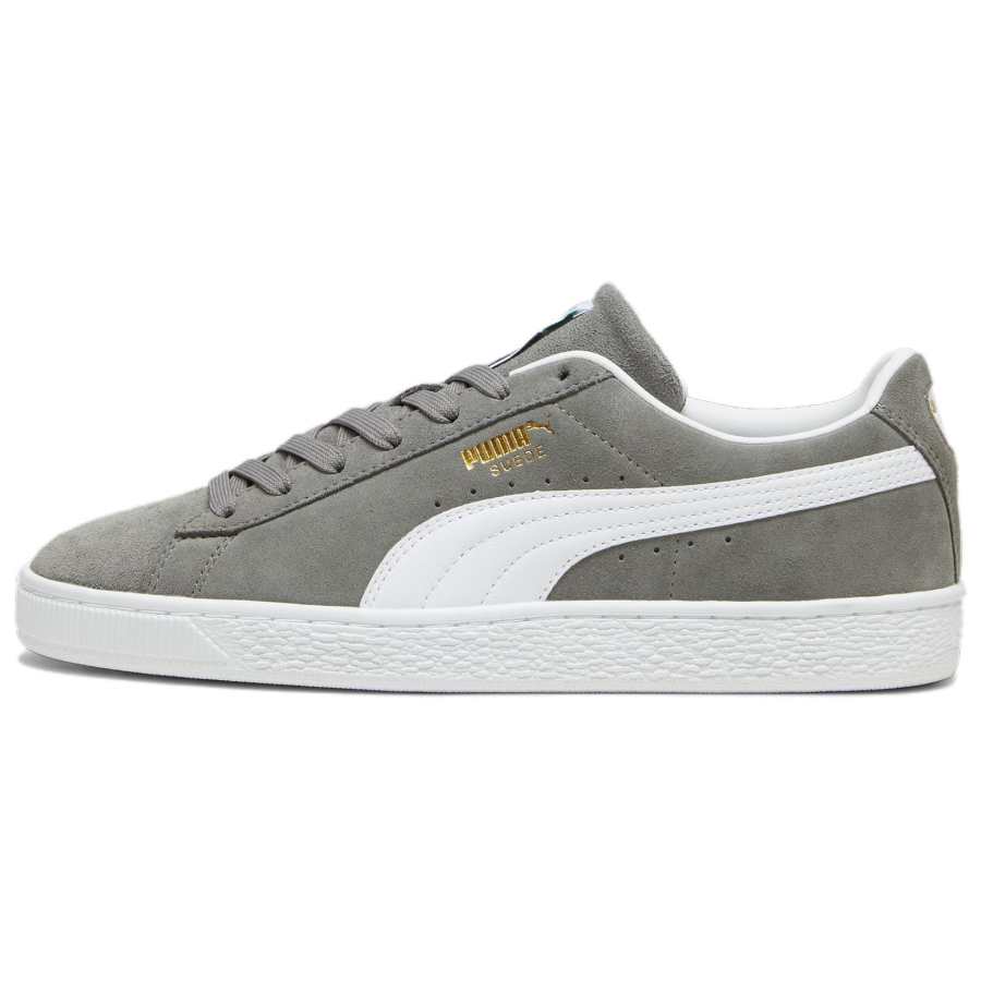 PUMA Suede Slip Resistant Abrasion Resistant Low top Skateboard Shoes Unisex Gray