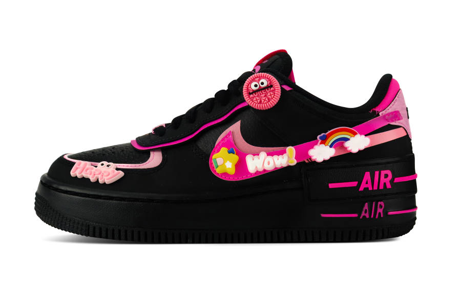 Nike Nike AF1 Shadow Wear resistant And Lightweight Low top Skateboard Shoes Women's Black Pink