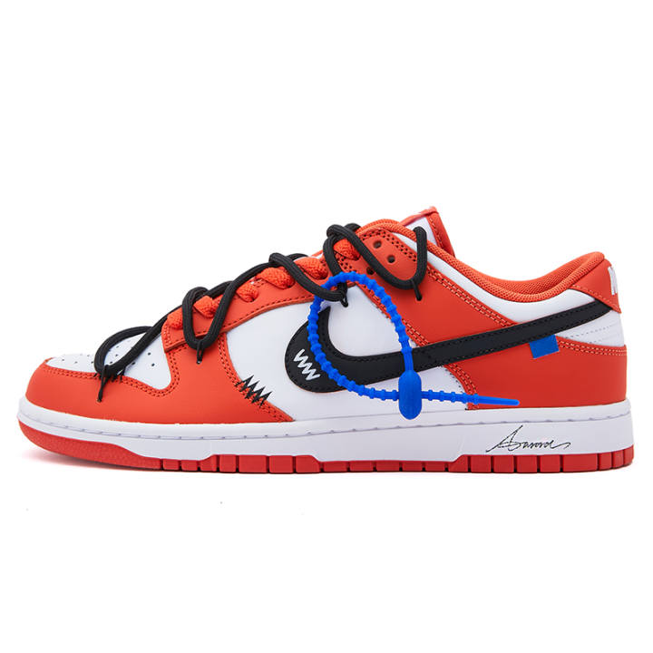 Nike Nike Dunk Orange Alert Low top Skateboard Shoes Men's Black Silver