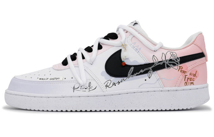Nike Nike Court Vision 1 Diana Rose Slip Resistant Cushioning Abrasion Resistant Low top Skateboard Shoes Men's Purple Pink