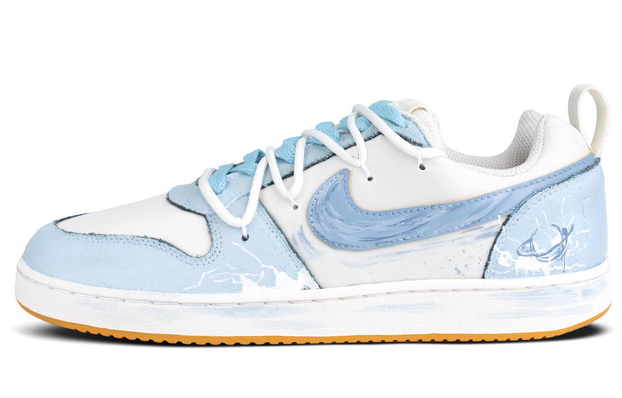 Nike Nike Court Borough Thermal Waterproof Cushioning Abrasion Resistant Low top Skateboard Shoes Men's Blue White