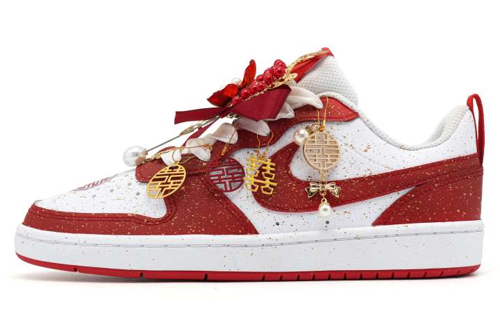Nike Nike Court Borough Auspicious Dragon And Phoenix Abrasion Resistant Low top Skateboard Shoes Women's