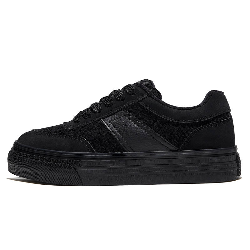 FEIYUE Fleece-Lined Fashion Comfortable Thermal Slip-Resistant And Abrasion-Resistant Low-top Skateboard Shoes Women's