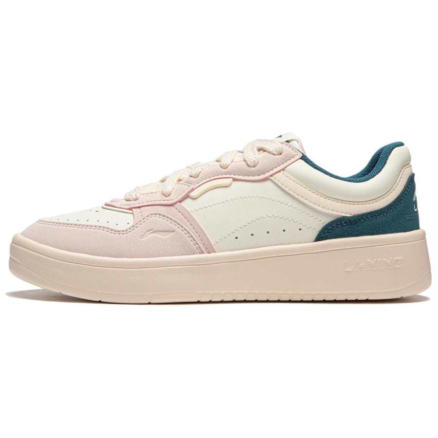 Li-Ning Li Ning Line 2.0 V2 Slip Resistant Abrasion Resistant Low top Skateboard Shoes Women's White Pink Blue