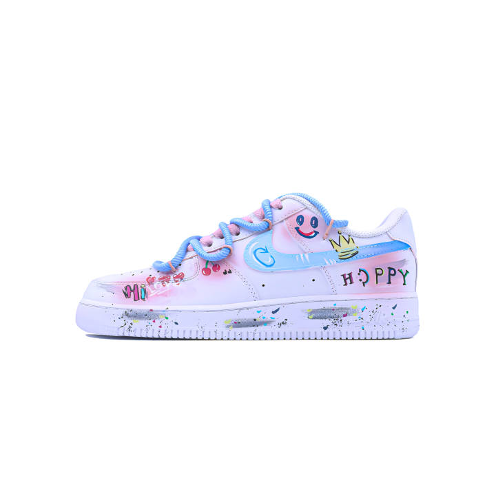 Nike Nike Air Force 1 Novelty Point, Cherry Freedom Slip Resistant Abrasion Resistant Low top Skateboard Shoes Unisex