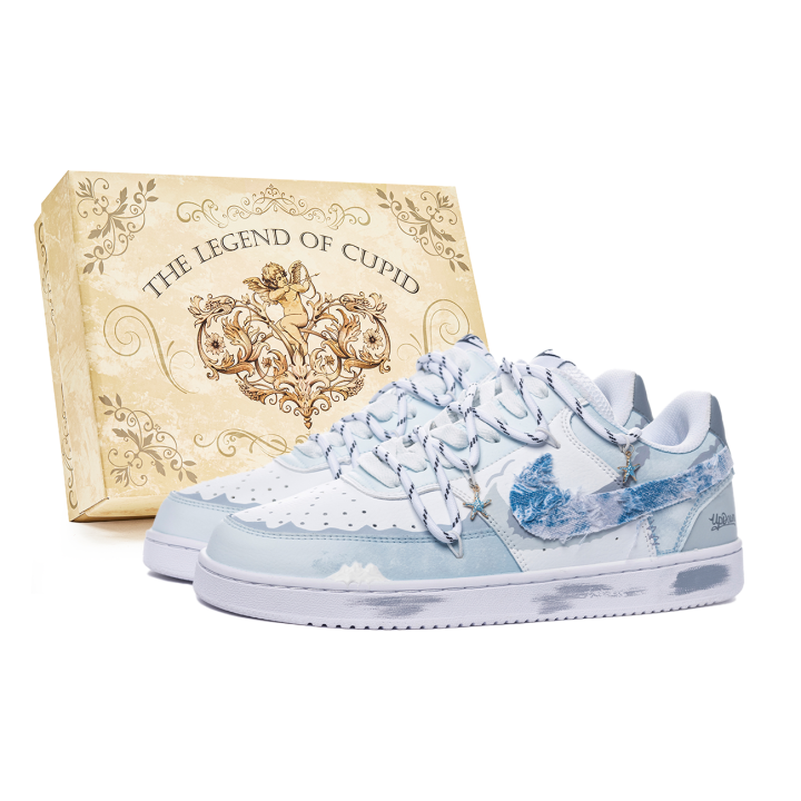 Nike Nike Court Vision P.M.S Box, Seaweed Whisper Abrasion Resistant Lightweight Wear resistant And Lightweight Low top