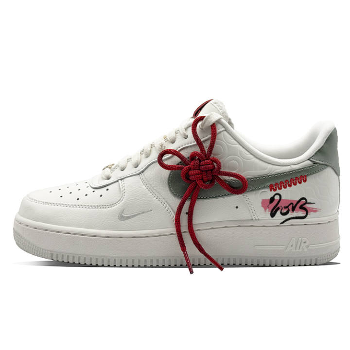 Nike Nike Air Force 1 Abrasion Resistant Slip Resistant Low top Skateboard Shoes Unisex White