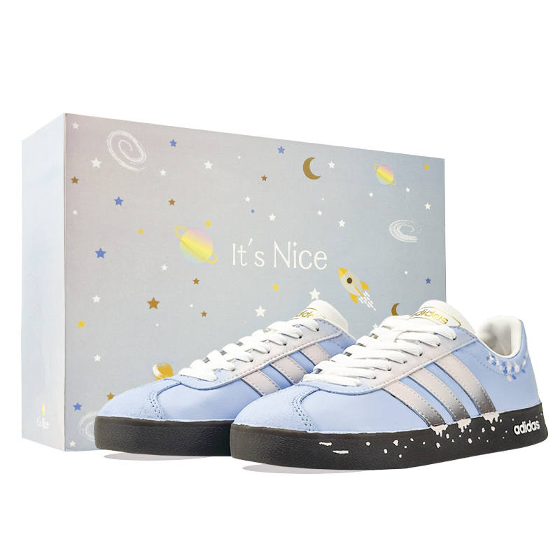 Adidas Adidas VL COURT 2.0 Ice Blue Sweetheart Cushioning Abrasion Resistant Cushioning, Wear Resistant Low top