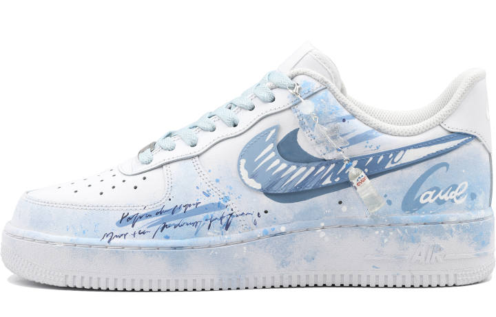 Nike Nike Air Force 1 Box Action, Rain After Sunny, Special Shoebox, Distressed, Hand Painted Cow Leather