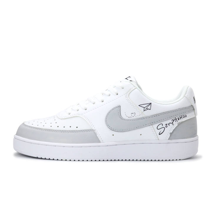Nike Nike Court Vision 1 Low top Skateboard Shoes Men's Gray White Black