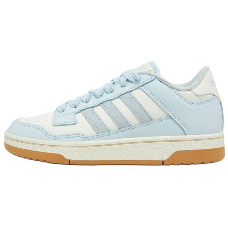 Adidas Adidas Rapid Court Comfortable Slip Resistant Abrasion Resistant Low top Skateboard Shoes Women's White Blue
