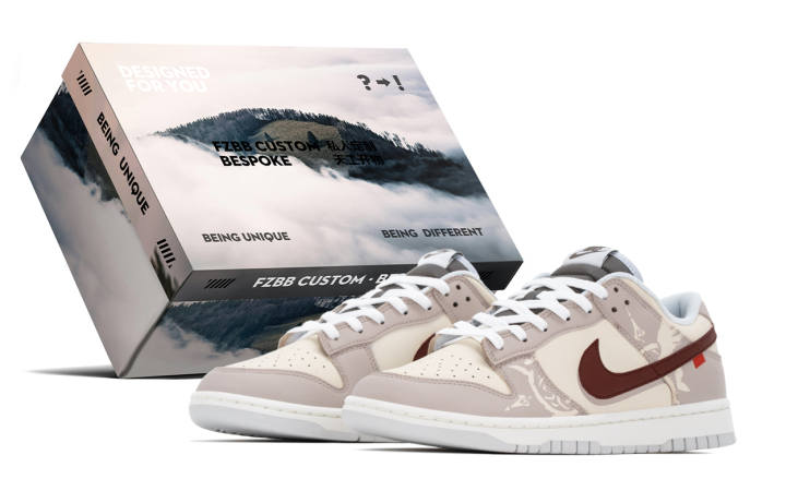 Nike Nike Dunk Box, Han Dynasty, Mysterious Bird Abrasion Resistant Abrasion Resistant Low top Skateboard Shoes Men's