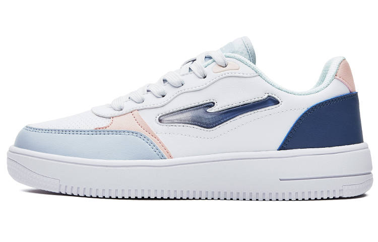 Erke Rose Slip Resistant Abrasion Resistant Low top Skateboard Shoes Women's White Blue