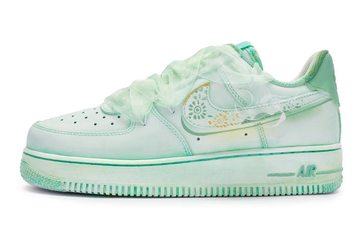 Nike Nike Air Force 1 Low 811 Manufacturing Low top Skateboard Shoes GS Transparent Green
