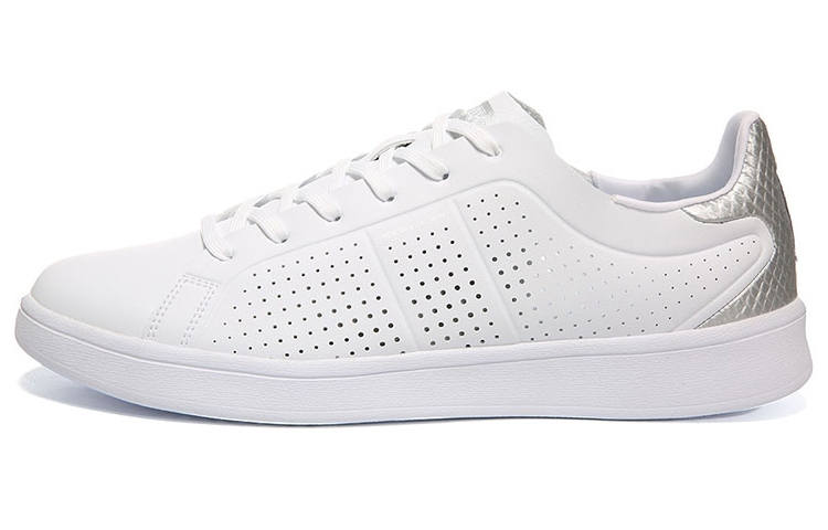 PEAK PEAK Skateboard Shoes Men's Low Top White Silver
