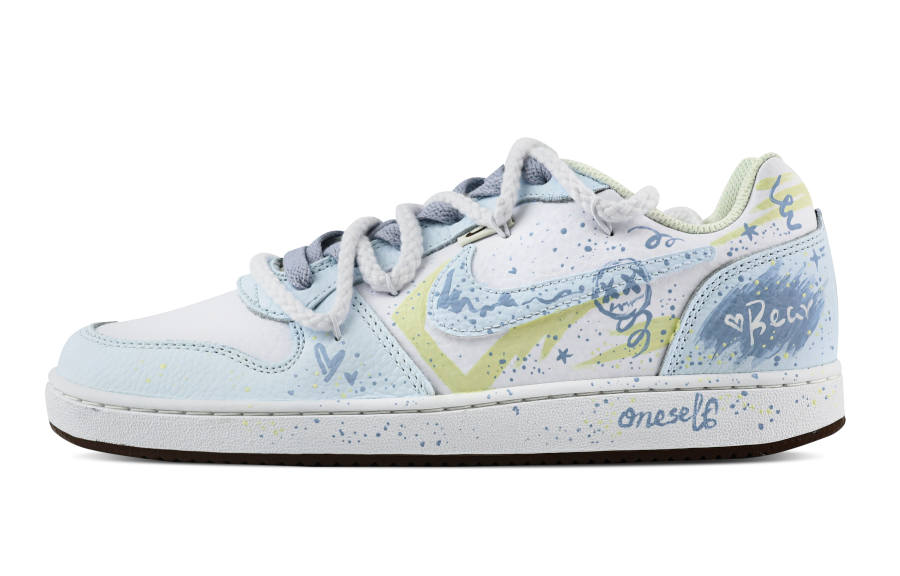 Nike Nike EBERNON Sky Dream Abrasion Resistant Low top Skateboard Shoes Men's Blue White