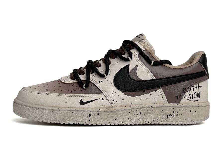 Nike Nike Court Vision 1 Low top Skateboard Shoes Men's Black Brown