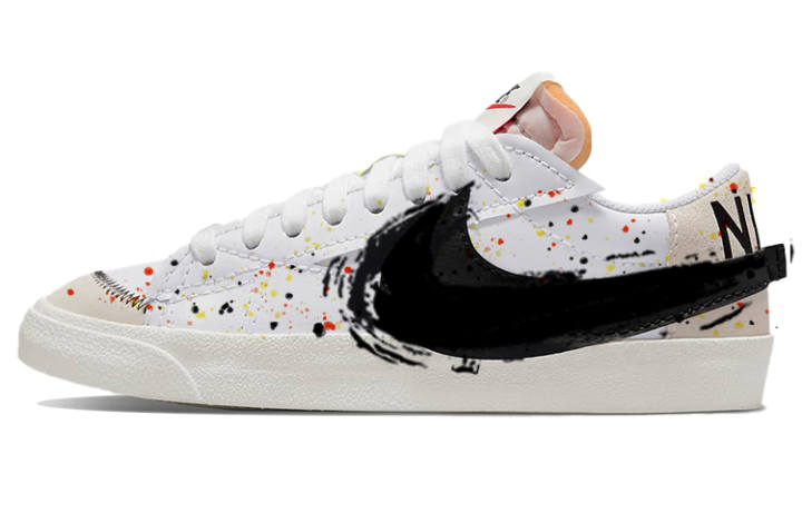 Nike Nike Blazer Low Remastered Heavy Hook, Multicolor Ink Splatter Slip Resistant Abrasion Resistant
