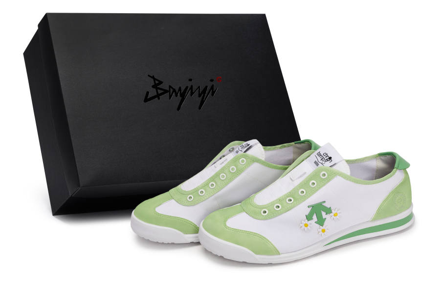 DESCENTE Crontempo Three Daisies Lightweight Low top Skateboard Shoes Unisex White Yellow Green