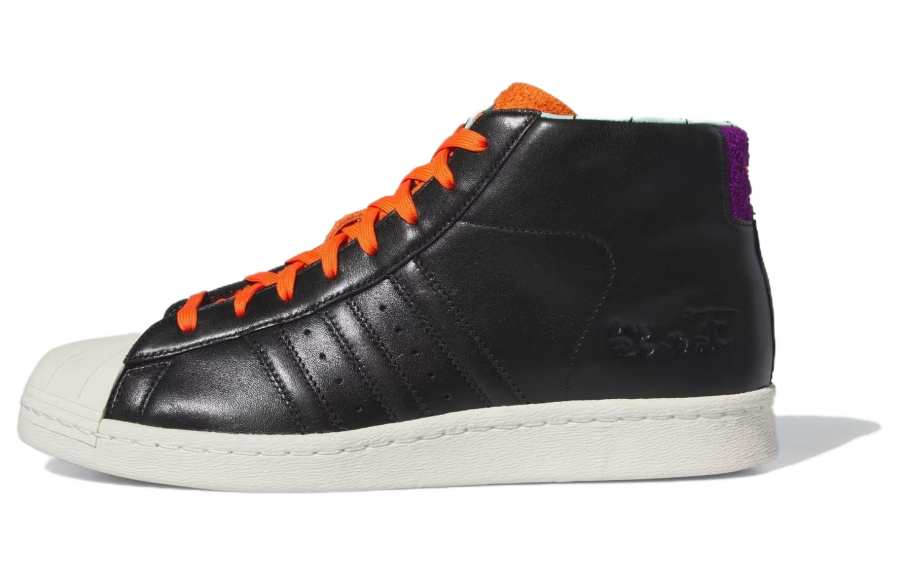 Adidas Originals The Simpsons x Adidas Originals Pro Model Cushioning Abrasion Resistant High top Skateboard Shoes Men's Black White