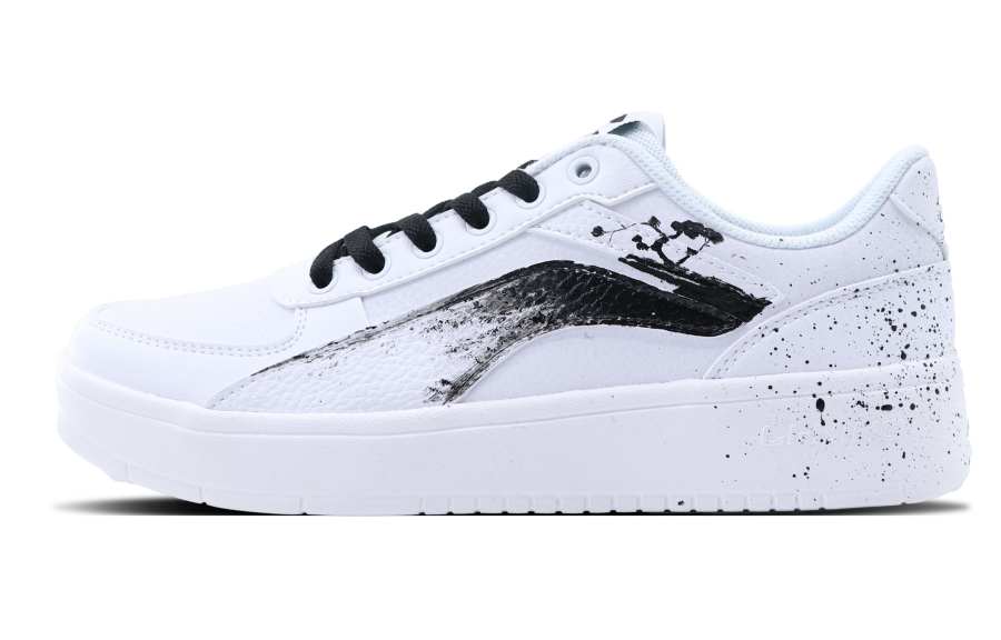 Li-Ning Li Ning Tianji Slip Resistant Abrasion Resistant Low top Skateboard Shoes Men's Black White