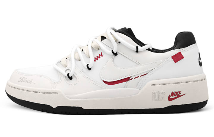 Nike Nike Full Force SZH Fiery White Mist Abrasion Resistant Height Increasing Low top Skateboard Shoes Men's Beige Red