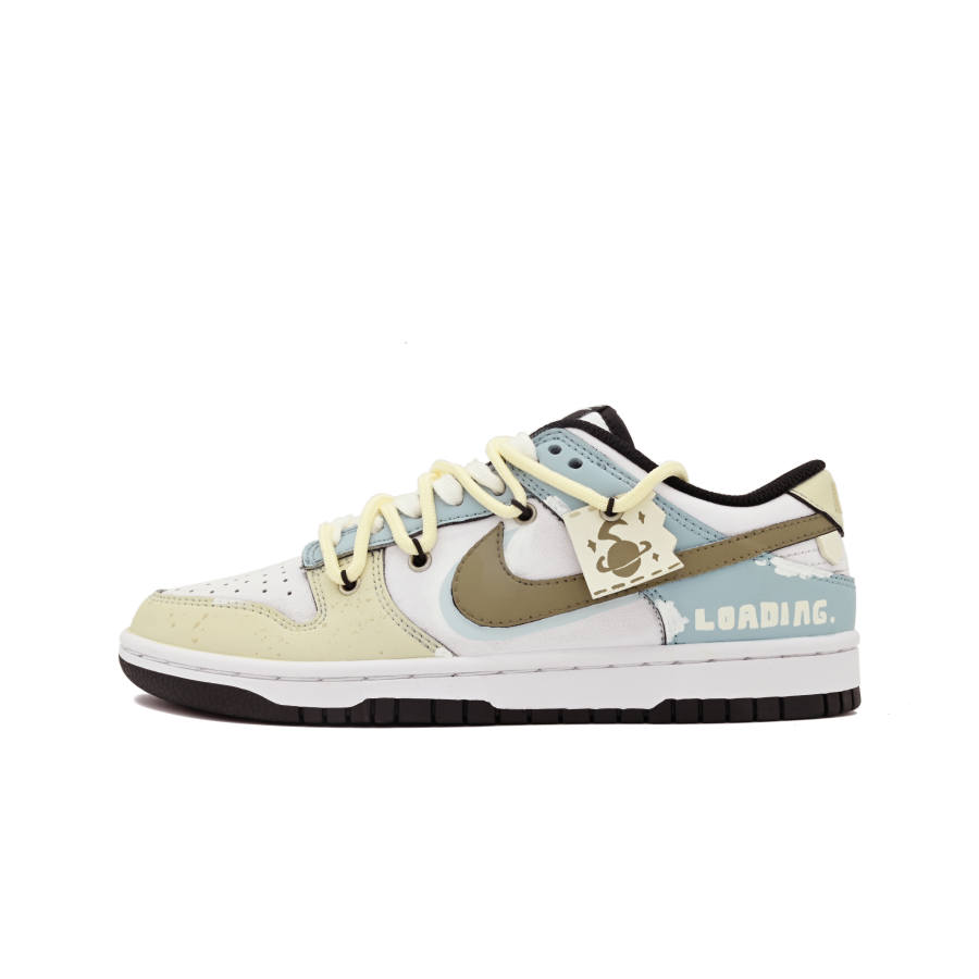 Nike Nike Dunk Low top Skateboard Shoes Women's Yellow Blue