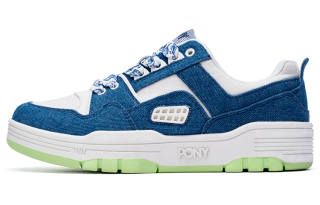 Pony M100 Slip Resistant, Abrasion Resistant, Breathable Low top Skateboard Shoes Unisex Denim Blue