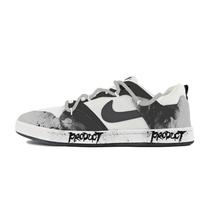 Nike Nike SB Alleyoop Abrasion Resistant Low top Skateboard Shoes Men's White Black Gray