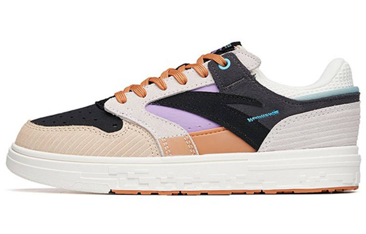 Anta Synthetic Leather, Textile Abrasion Resistant Cushioning Low top Skateboard Shoes Women's Multicolor