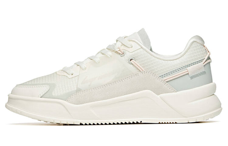Anta Life Collection Low top Skateboard Shoes Women's Ivory White Green