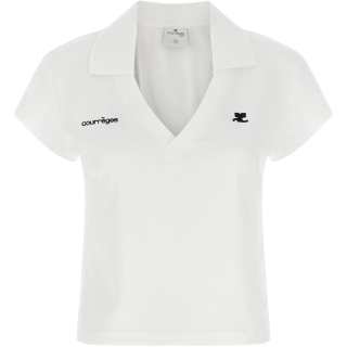 Courreges logo polo top