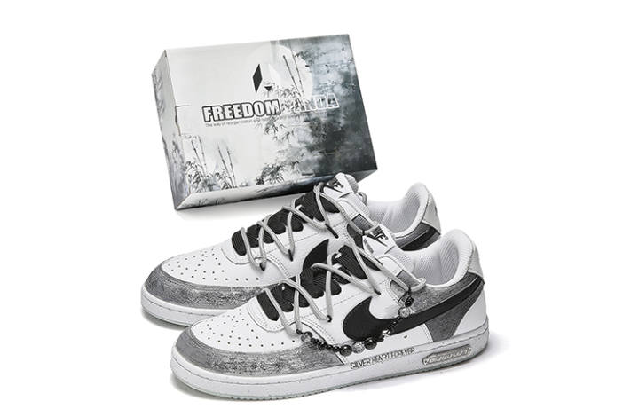 Nike Nike Court Vision 1 Free Panda, Box, Silver Star Slip Resistant Abrasion Resistant Balance