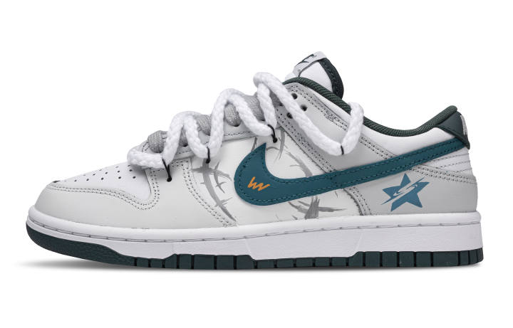 Nike Nike Dunk Unasked Star Moon Lightweight Breathable Low top Skateboard Shoes Unisex Light Gray