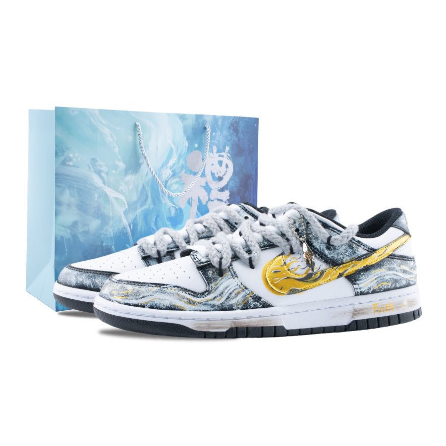 Nike Nike Dunk Moge General 2.0 Abrasion Resistant Low top Skateboard Shoes Unisex Gray White