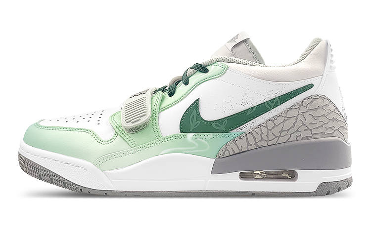Jordan Jordan Legacy 312 Low top Skateboard Shoes Men's White Green Gray
