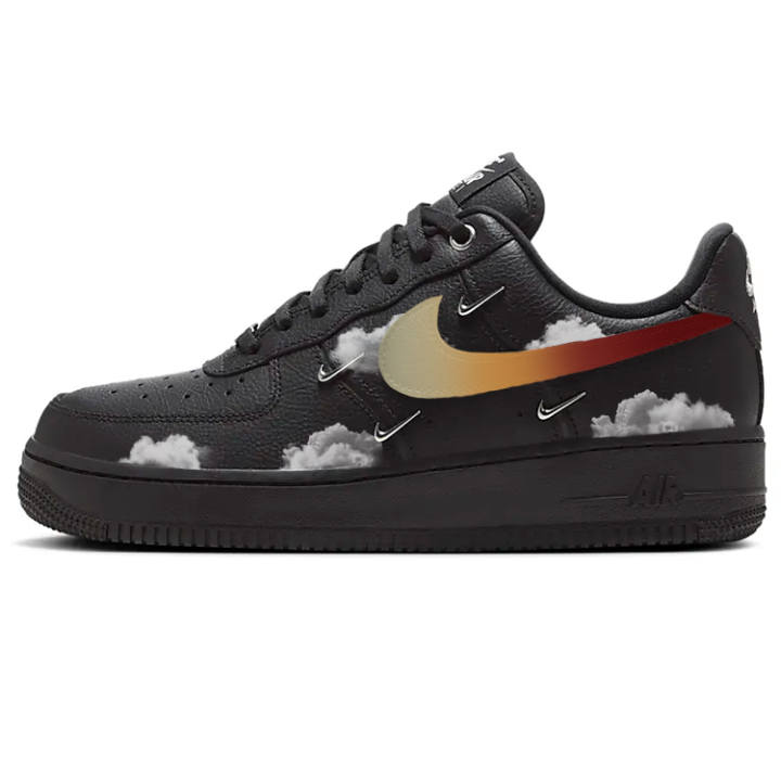 Nike Nike Air Force 1 Slip Resistant Cushioning Breathable Low top Skateboard Shoes Women's Black White